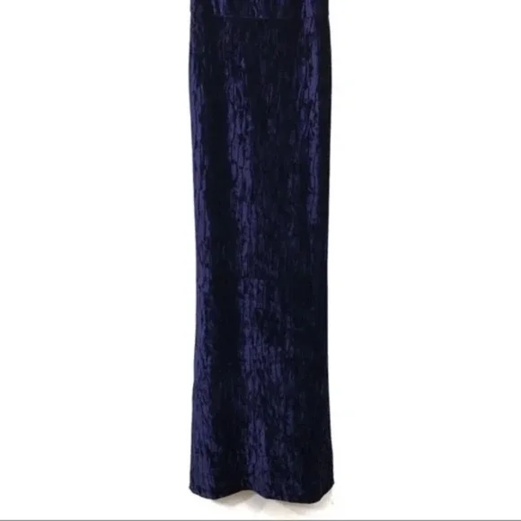 BADGLEY MISCHKA Textured Velvet Maxi Evening Gown Size 4 - Picture 6 of 8